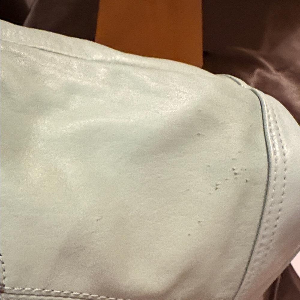 Tignanello Mint Green Leather Tote Bag with Embroidered Strap - Picture 7 of 12